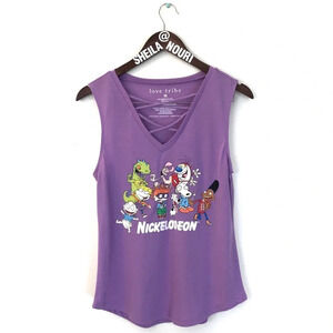 Love Tribe | Nickelodeon Purple Graphic Tank Top